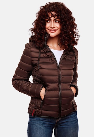 NAVAHOO Between-Season Jacket 'Lulana' in Brown: front