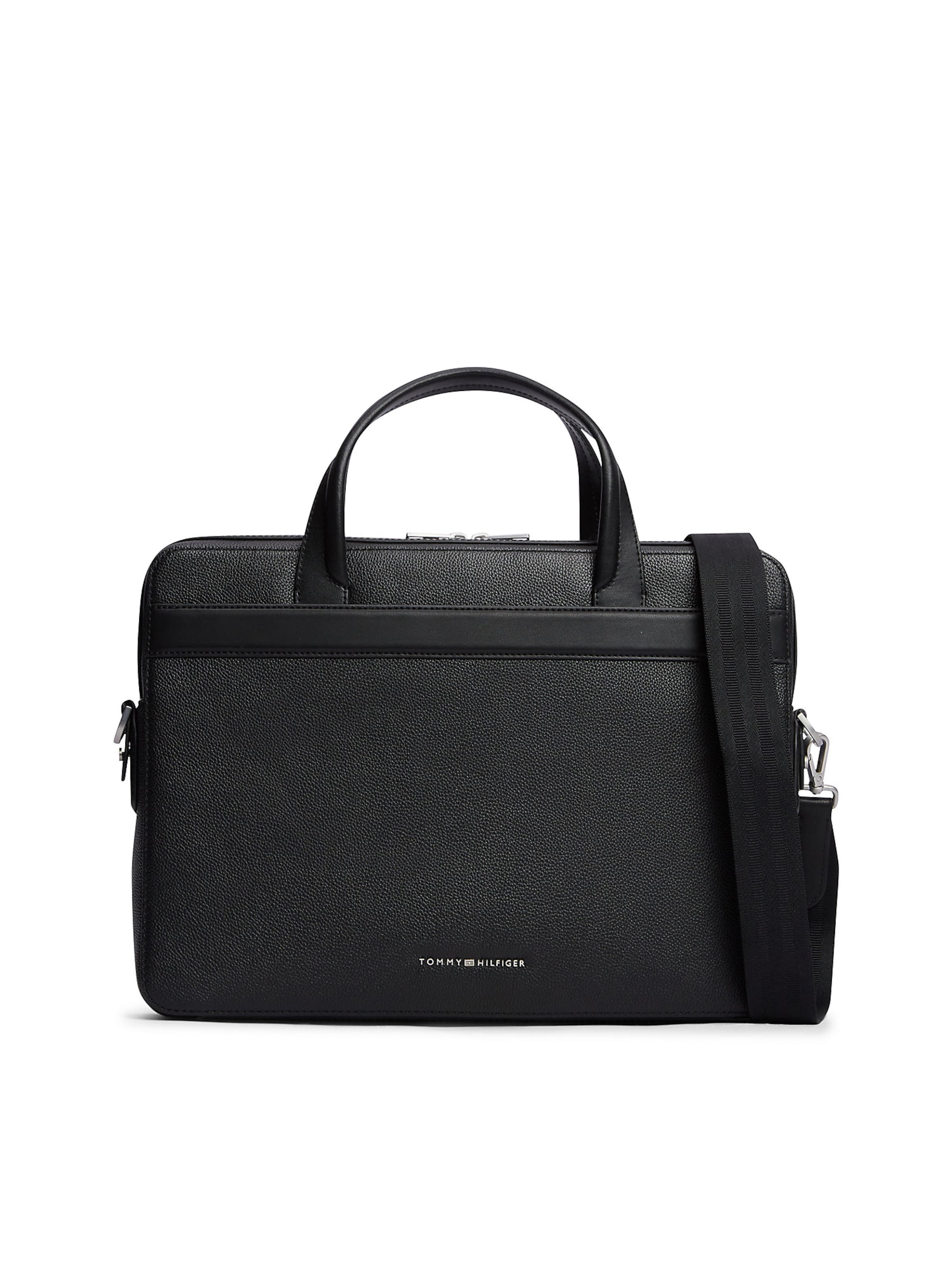 TOMMY HILFIGER Laptop Bag in Black: front
