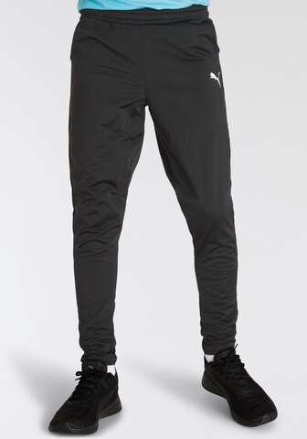 PUMA Tapered Workout Pants in Black: front