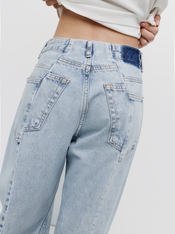 Baggy Jeans de la Pull&Bear pe albastru