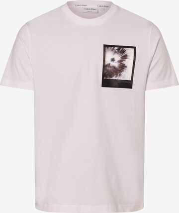 T-Shirt Calvin Klein en beige : devant