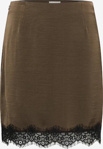 KAFFE CURVE - Falda 'KCJanie' en marrón: frente