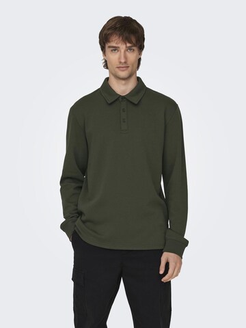 Only & Sons Sweatshirt 'Bennett' in Green: front