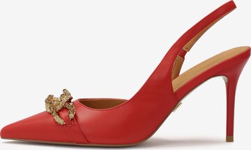 KazarCipele s potpeticom i otvorenom petom - crvena boja: prednji dio