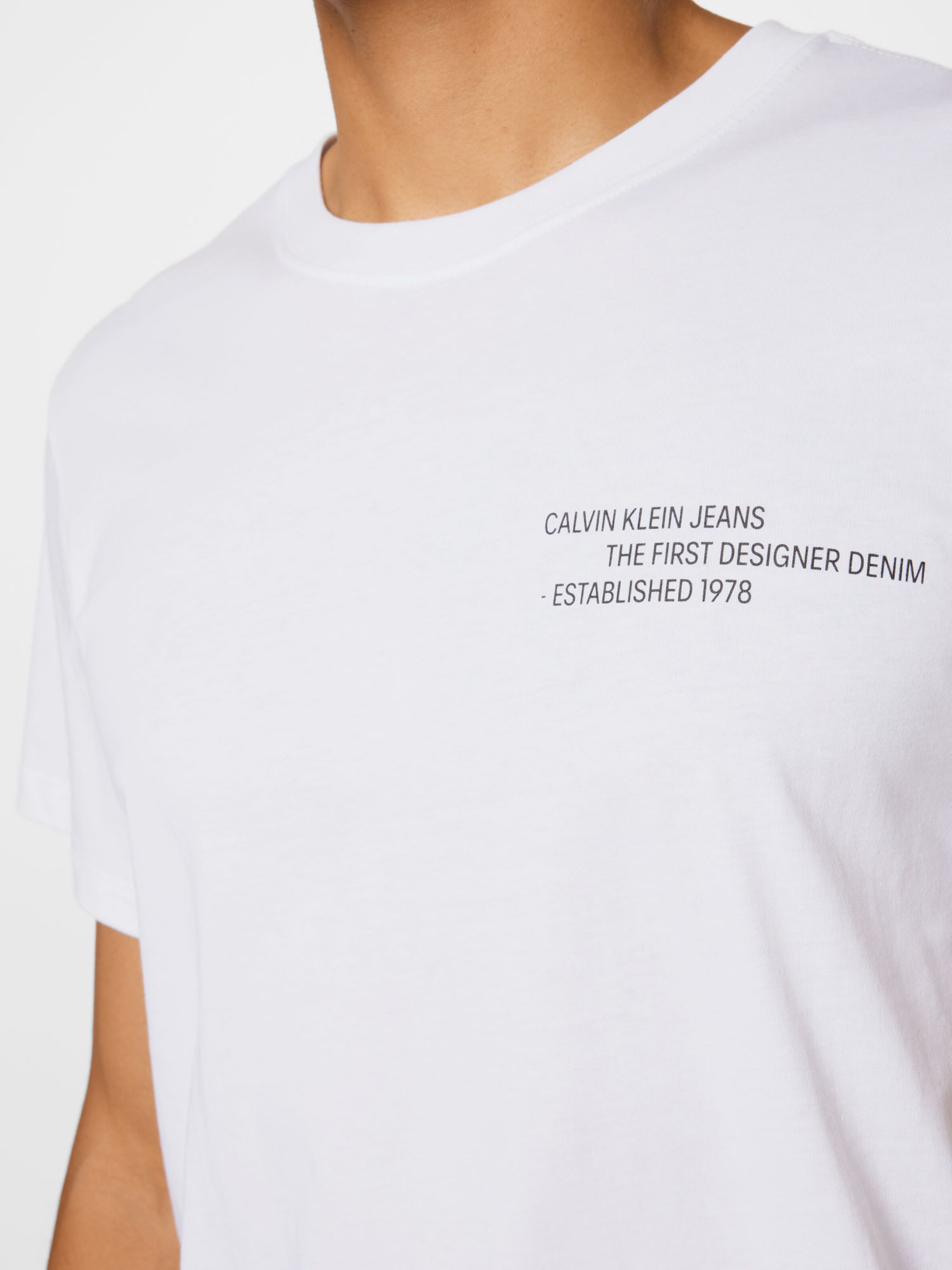Männer Shirts Calvin Klein Jeans T-Shirt in Weiß - LN58625