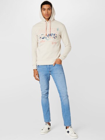 JACK & JONES Sweatshirt 'Game' in Beige