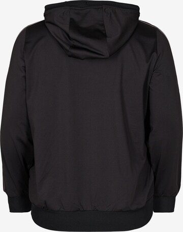 Active by Zizzi Zip-Up Hoodie 'ALELA' in Black