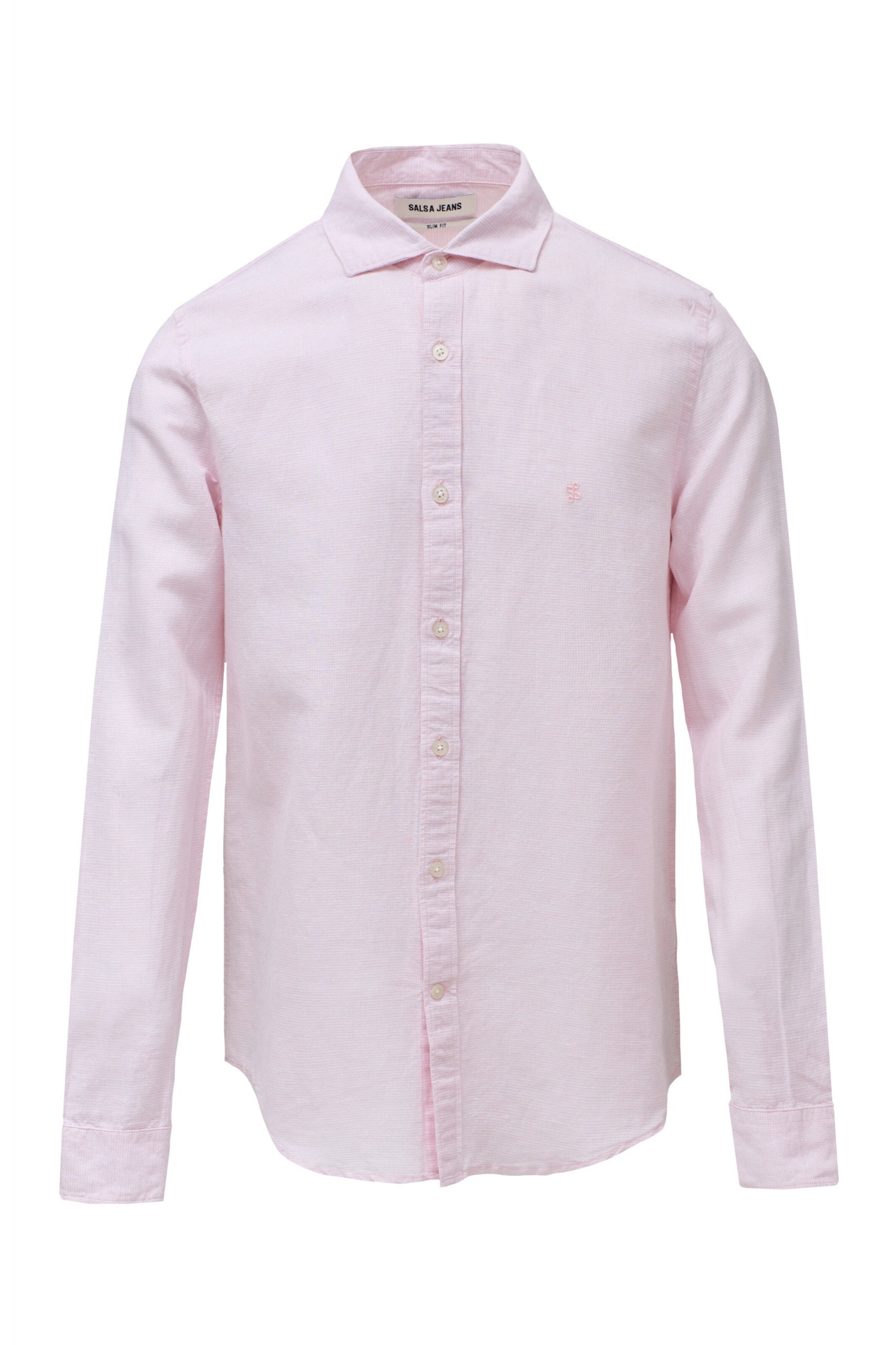 Coupe regular Chemise 'Birmingham' Salsa Jeans en rose : devant