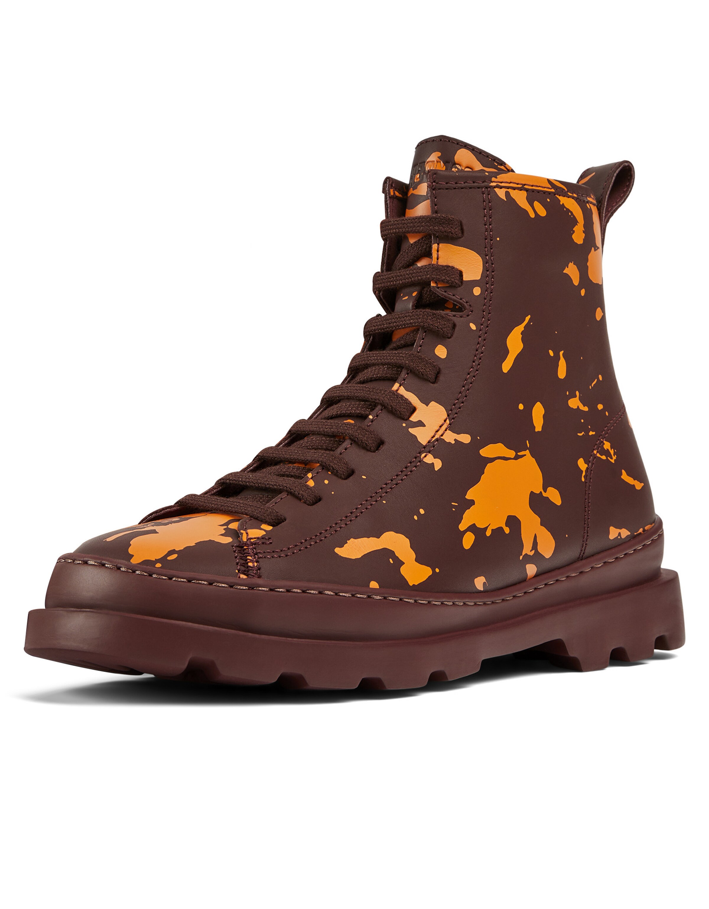 Stivaletto stringato 'Brutus' di CAMPER in rosso: frontale