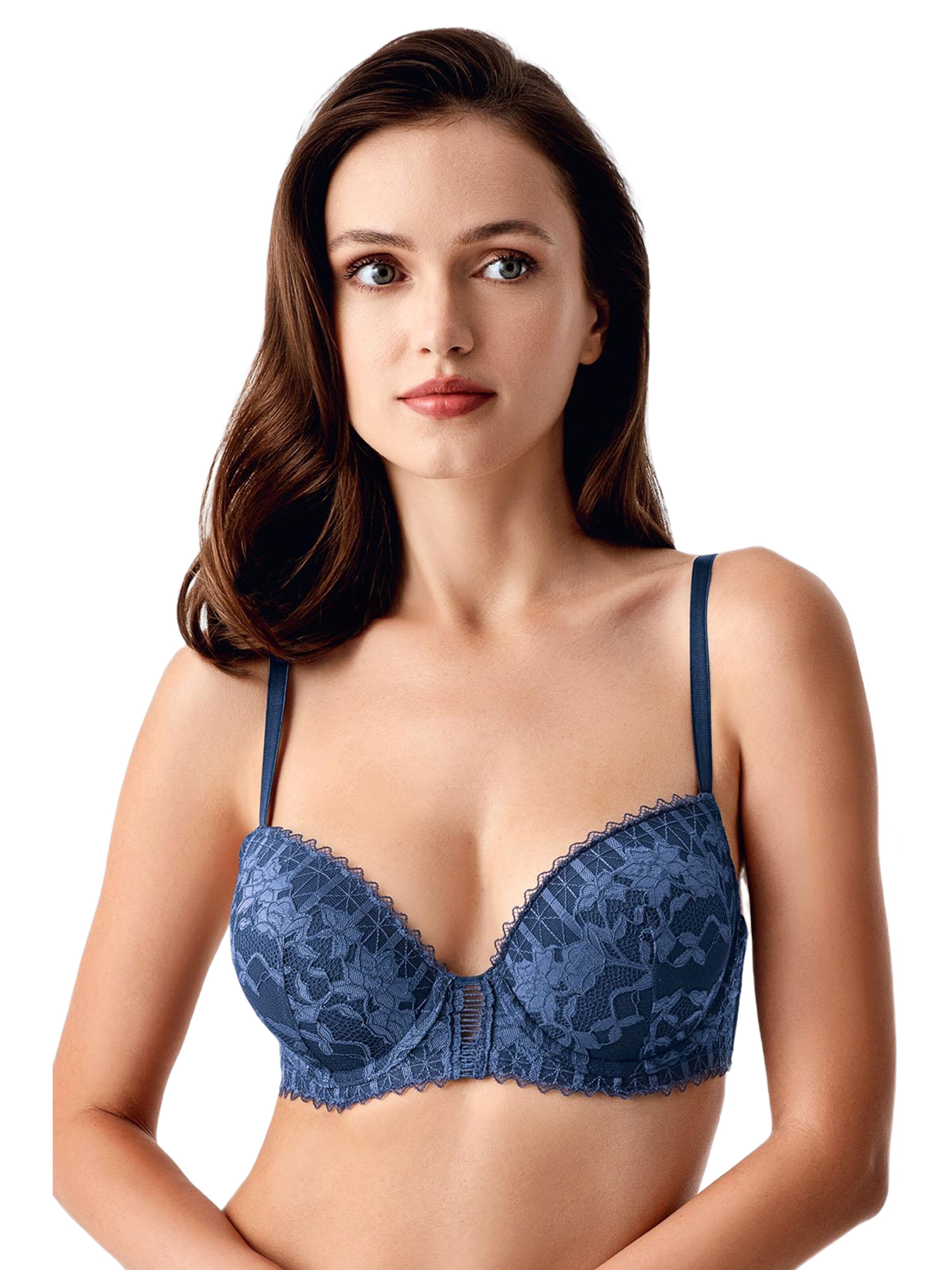 C&City Push-up Bra in Grey: front