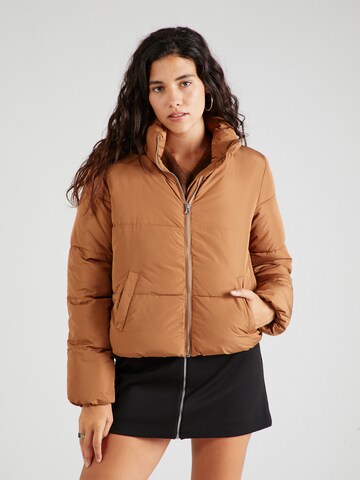 JDY Winter Jacket 'NEW ERICA' in Brown: front