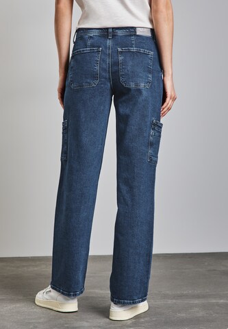 STREET ONE Regular Jeans im Cargo Look in Blau