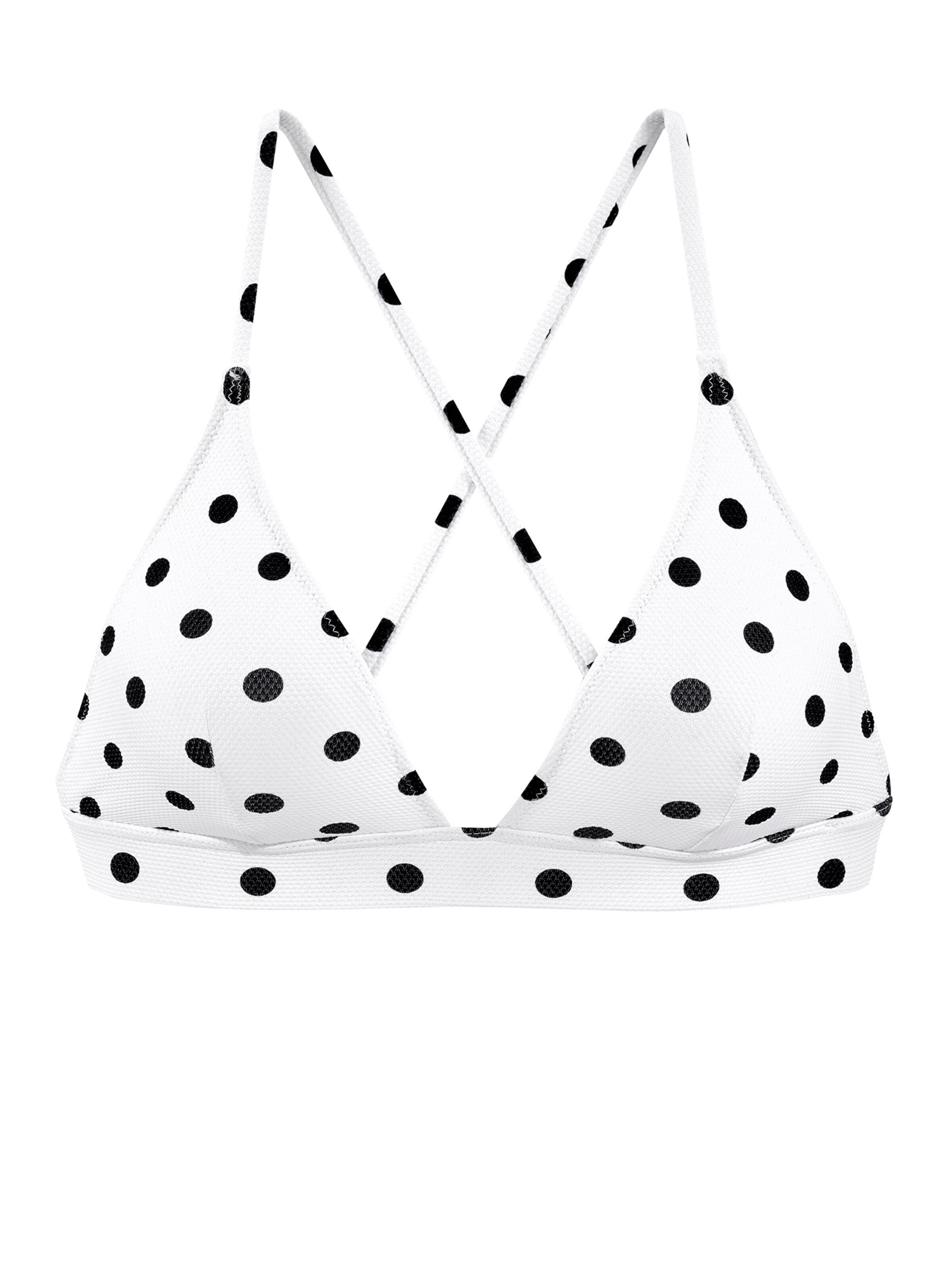 LASCANA Háromszög Bikini felső - fehér: elől