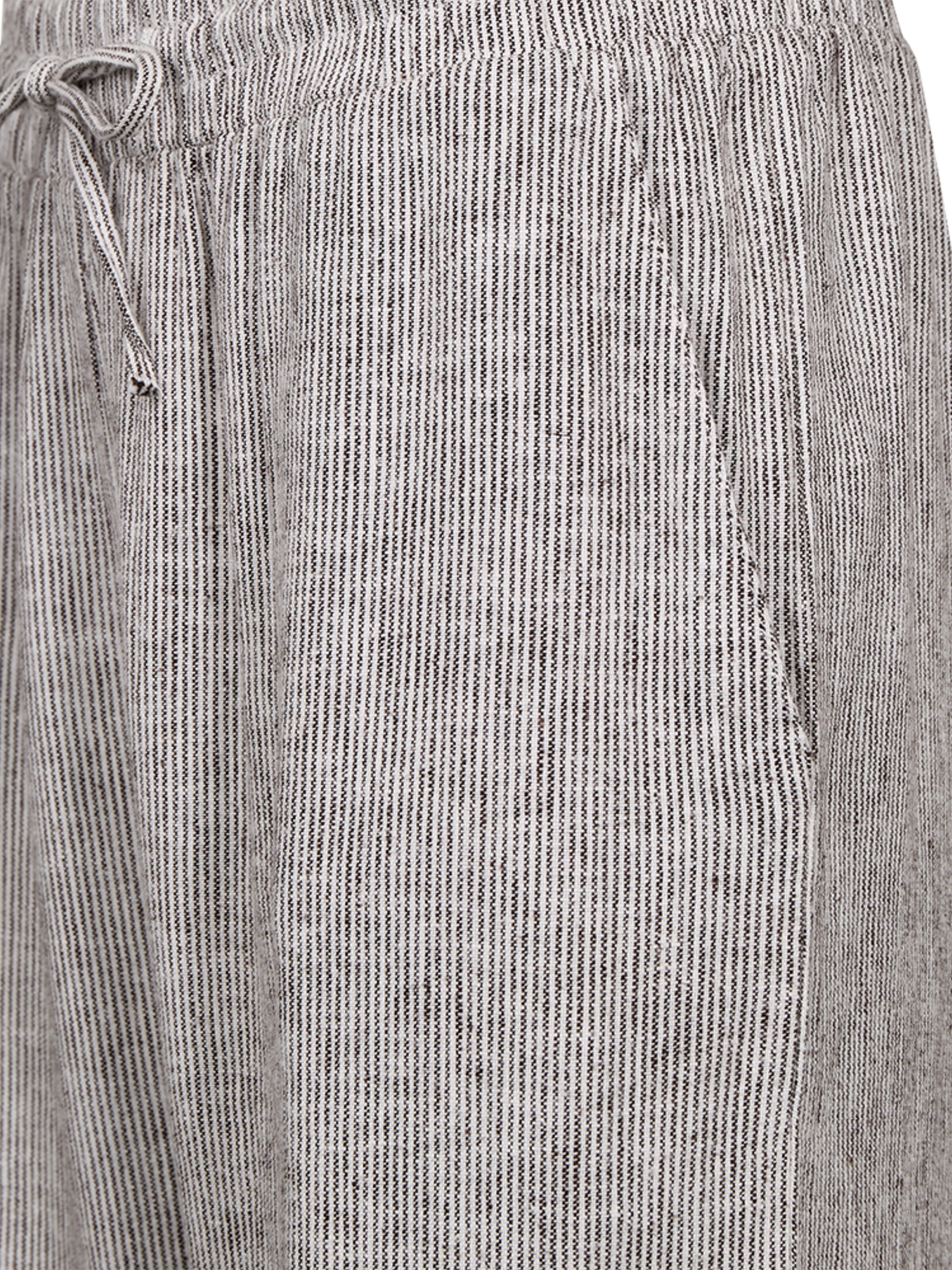 Freequent Regular Broek 'FQLava-stripe Coffee bean' in Bruin