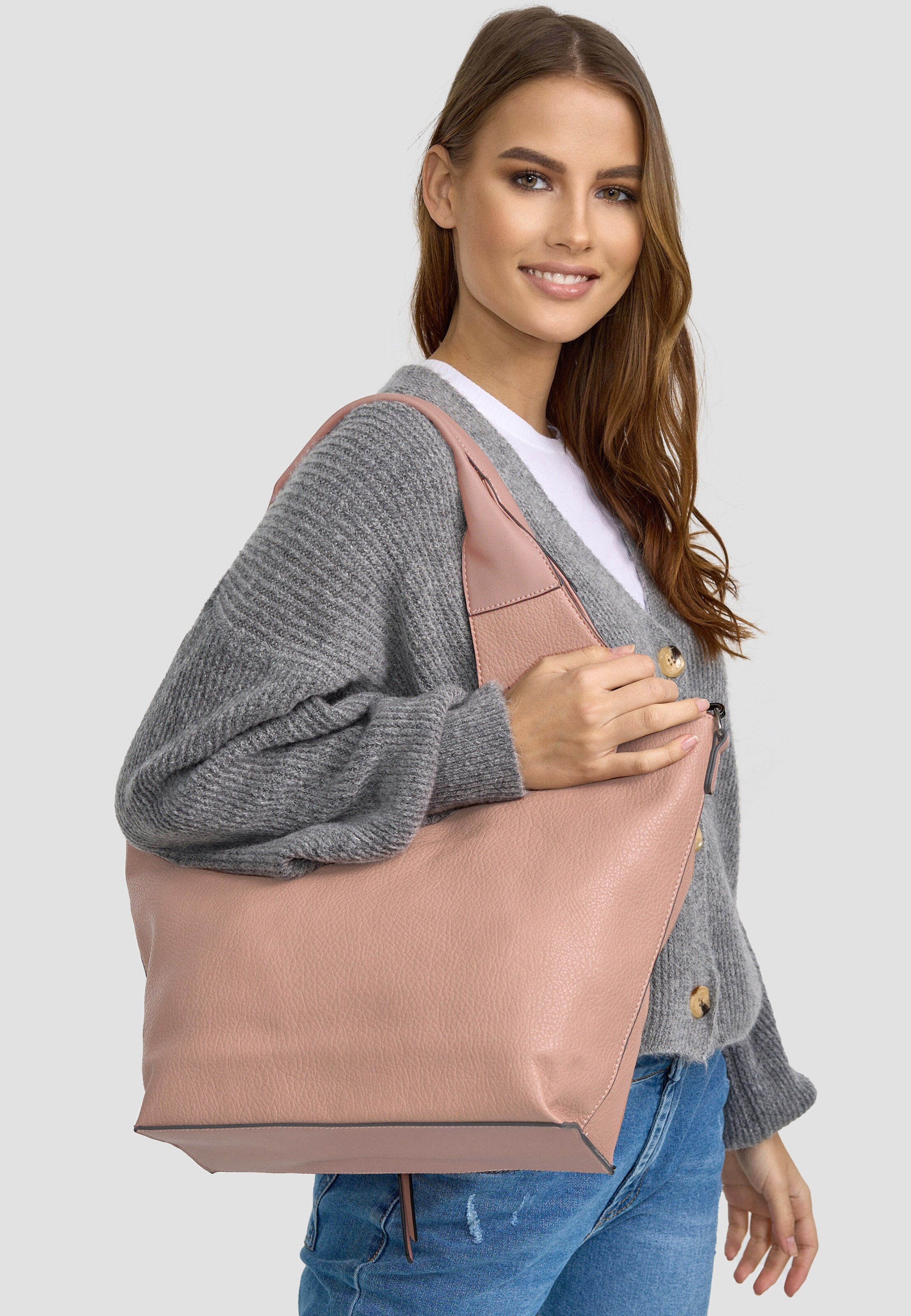 Frauen Taschen & Rucksäcke Emma & Kelly Schultertasche 'ALICE' in Rosa - RZ87910 Frauen Taschen & Rucksäcke Emma & Kelly Schultertasche 'ALICE' in Rosa - RZ87910
