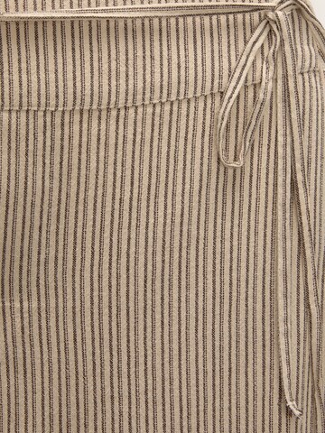 Pull&Bear Wide Leg Hose in Beige