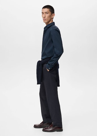 MANGO MAN Slim fit Button Up Shirt in Blue