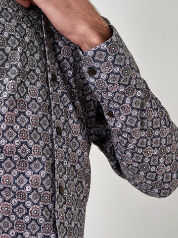 DESOTO Slim fit Button Up Shirt in Blue