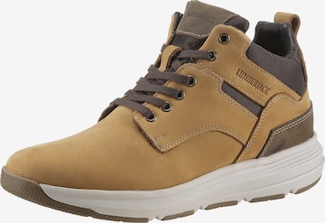 Lumberjack High-Top Sneakers in Brown: front