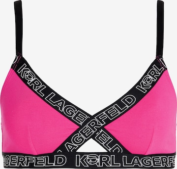 Karl Lagerfeld Triangle Bra 'Ikonik 2.0' in Pink: front