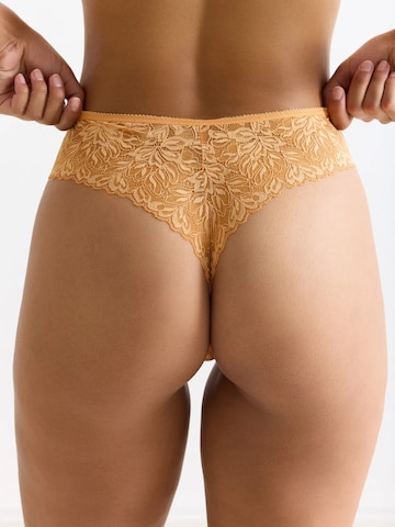 Erlich Textil - Tanga 'Iconic Lace' em amarelo