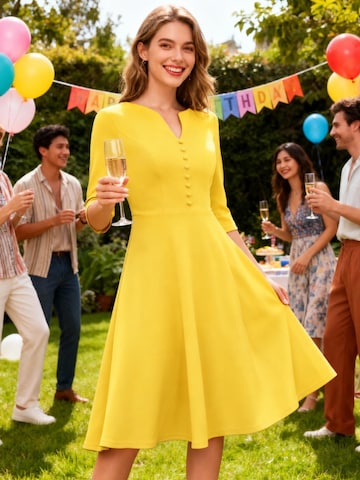 Zapaka Cocktail Dress in Yellow