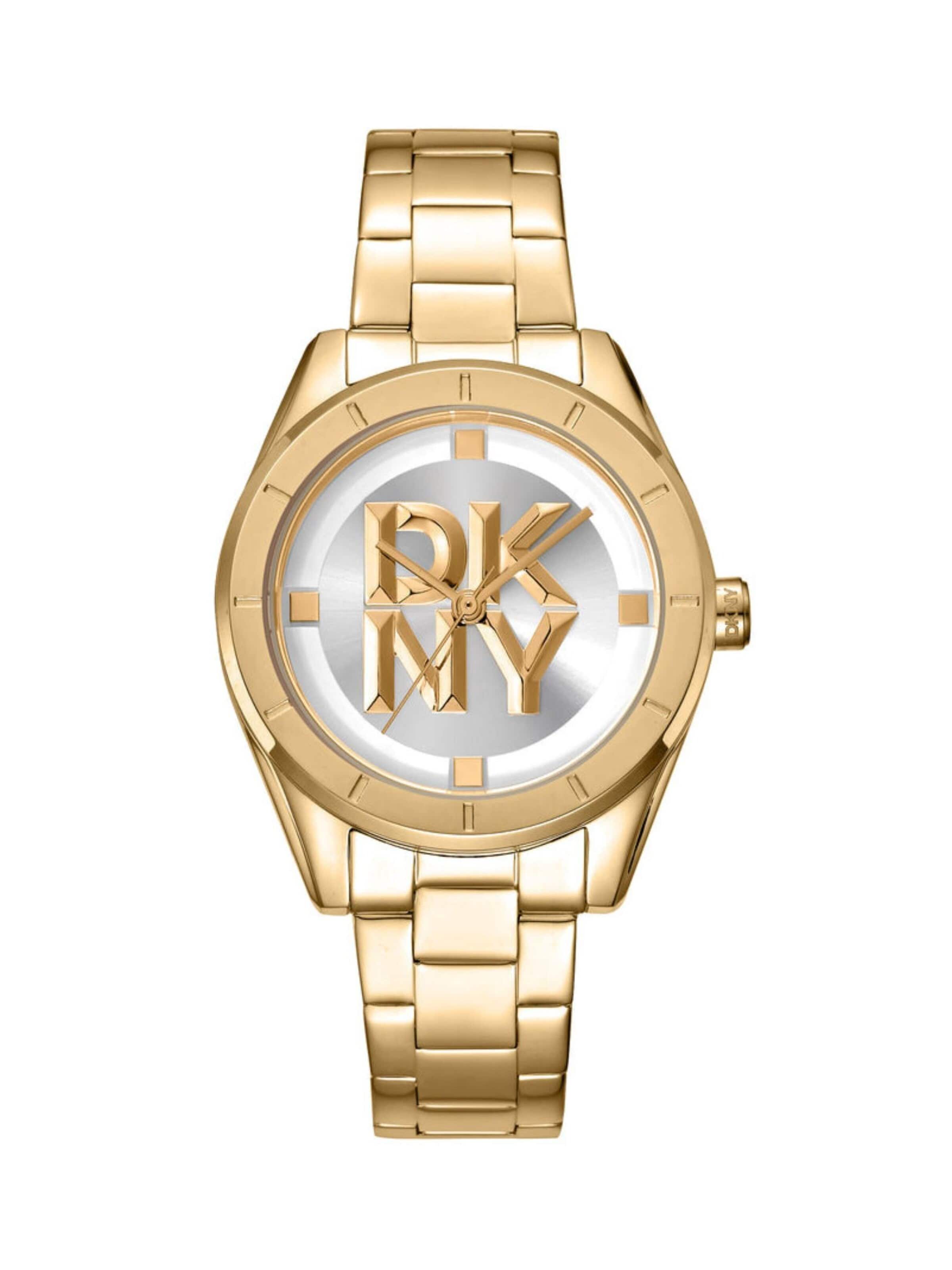 Montre à affichage analogique 'Chambers' DKNY en or : devant