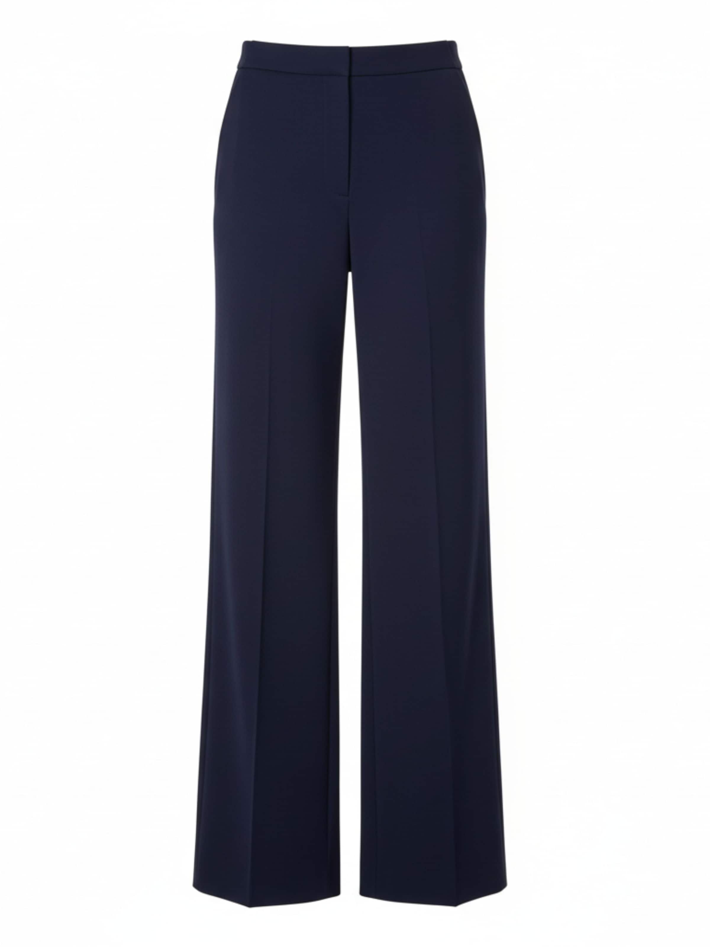 WEARABLE STORIES Wide leg Pleat-Front Pants 'Saar' in Blue: front