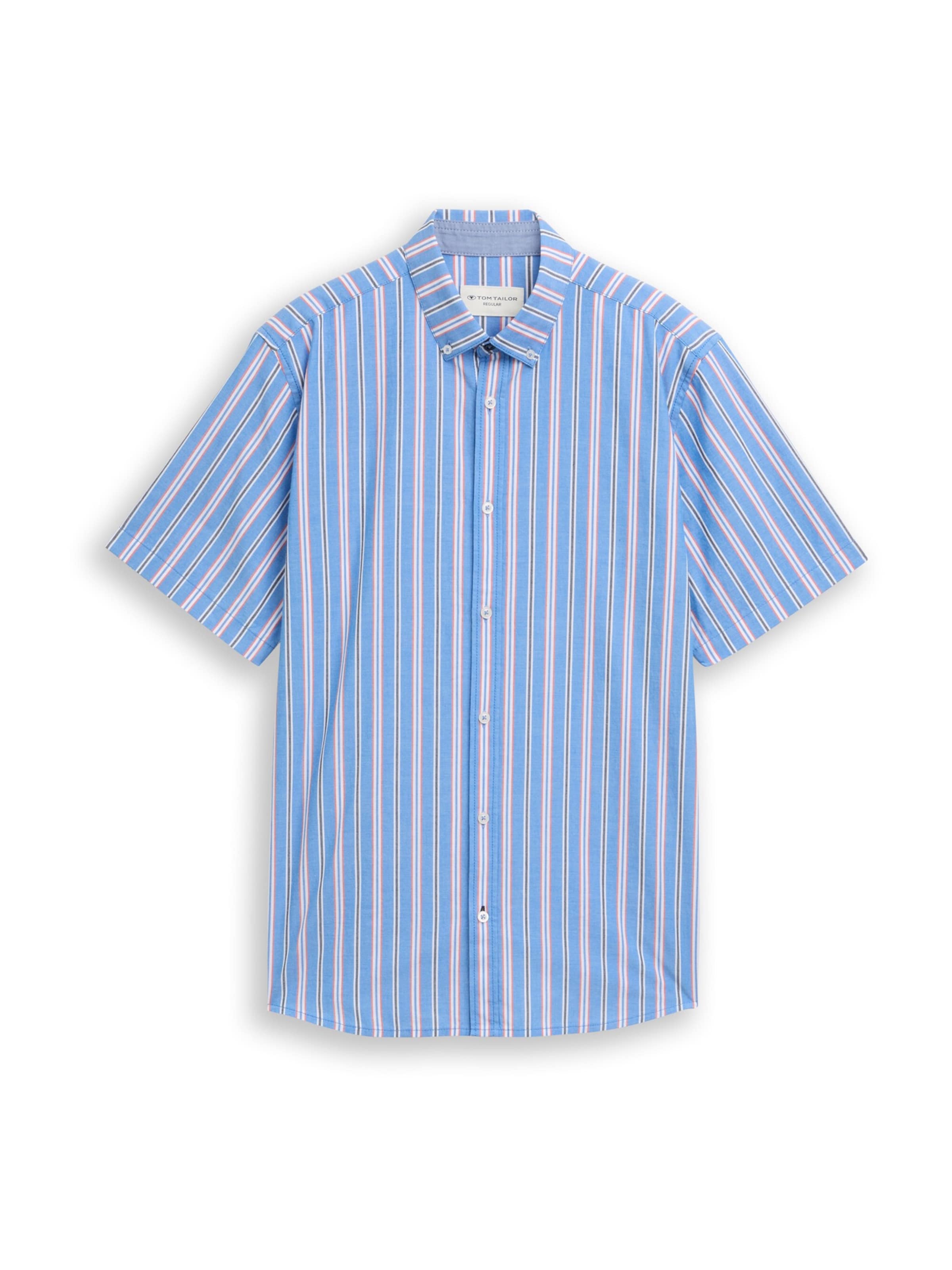 TOM TAILOR Button Up Shirt in Blue: front