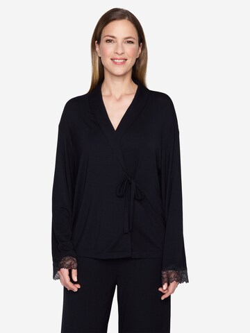JOOP! Pyjama Cardigan ' Grace ' in Schwarz: Vorderseite