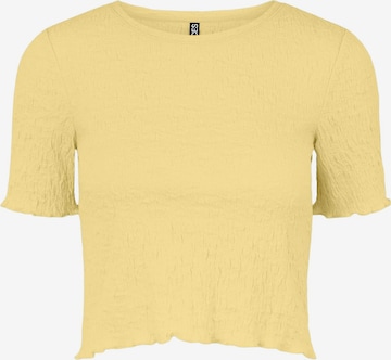 T-shirt 'HARLOW' PIECES en jaune : devant