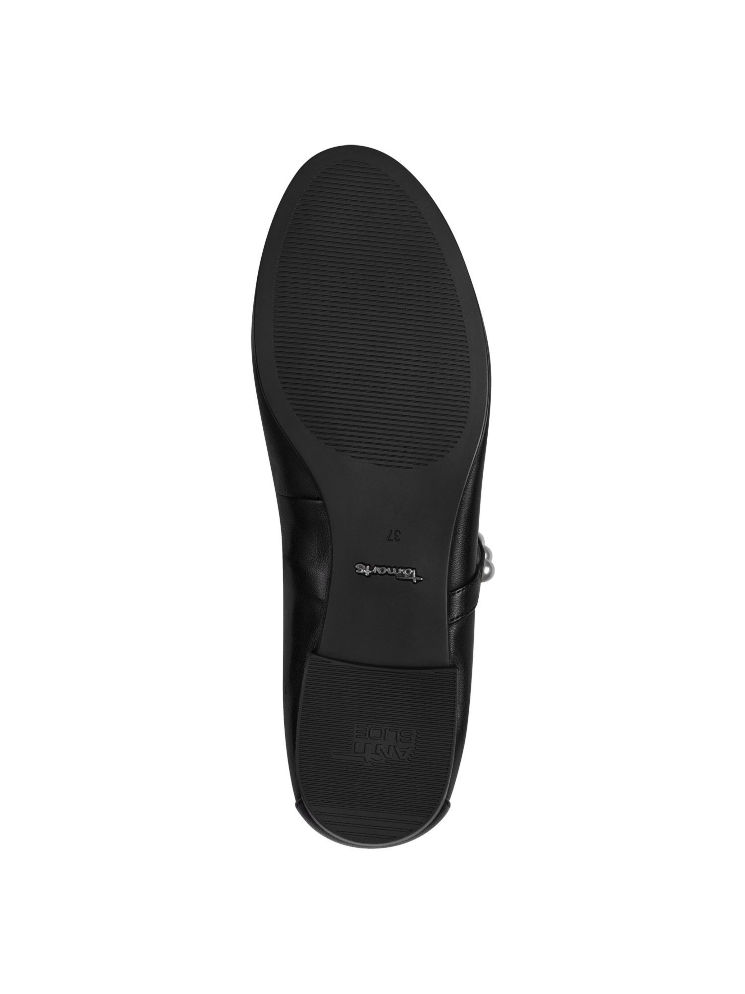 Tamaris Ballet Flats with Strap in Black
