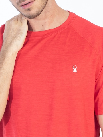 raudona Spyder Sportiniai marškinėliai