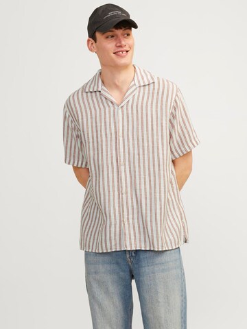 JACK & JONES Comfort Fit Hemd 'Jornoto' in Orange: Vorderseite