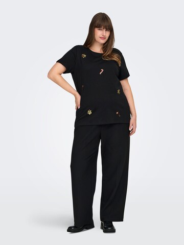 T-shirt 'ONCXMAS YRSA CHRISTMAS' ONLY Curve en noir