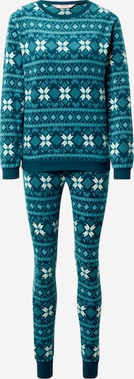 Hunkemöller Pijama en petróleo / blanco, Vista del producto