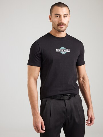 GUESS JEANS Shirt 'SUNSET' in Black: front