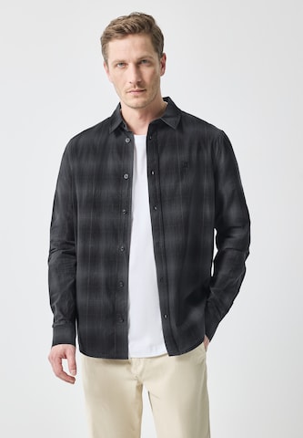 Street One MEN Regular Fit Hemd in Grau: Vorderseite