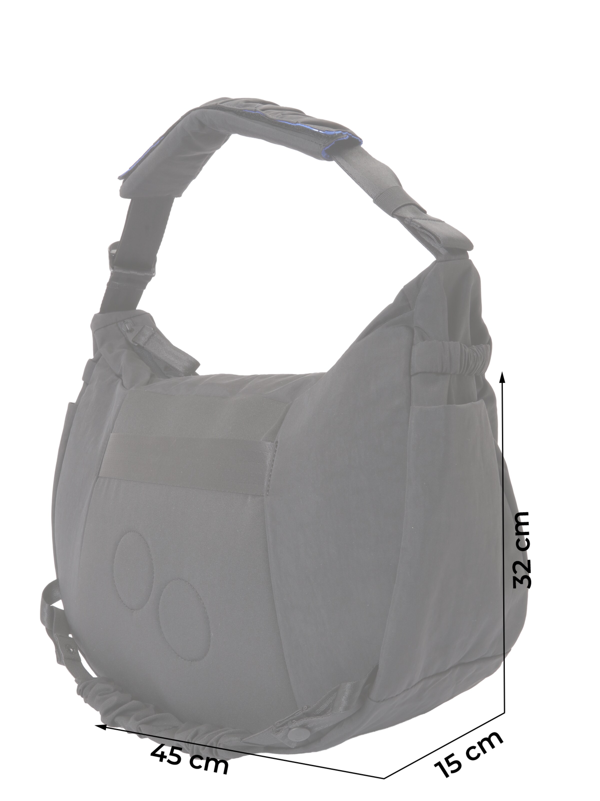 pinqponq Válltáska 'KRUMM' - fekete