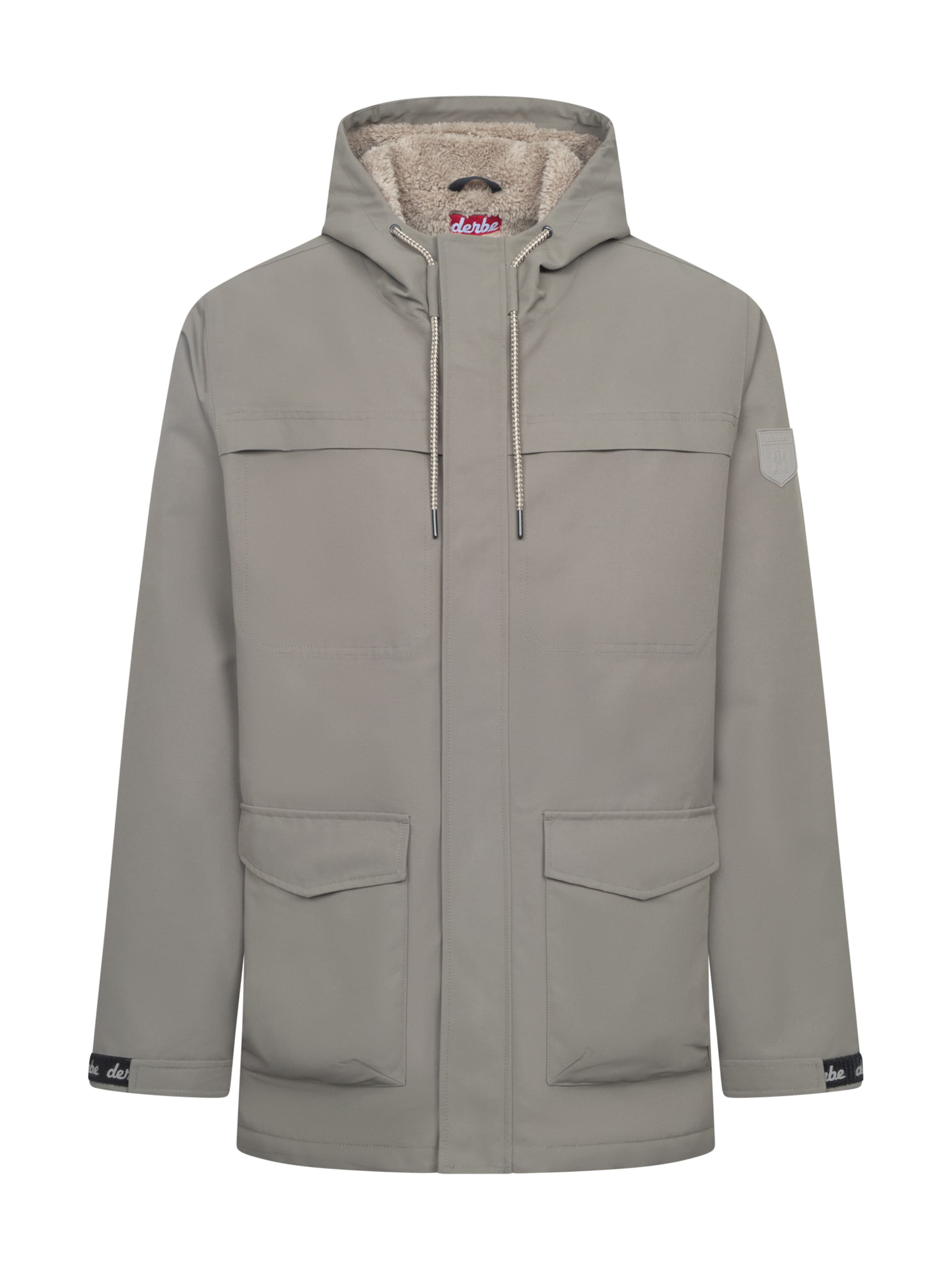 Derbe Weatherproof jacket 'Phoebholm dog' in Grey: front