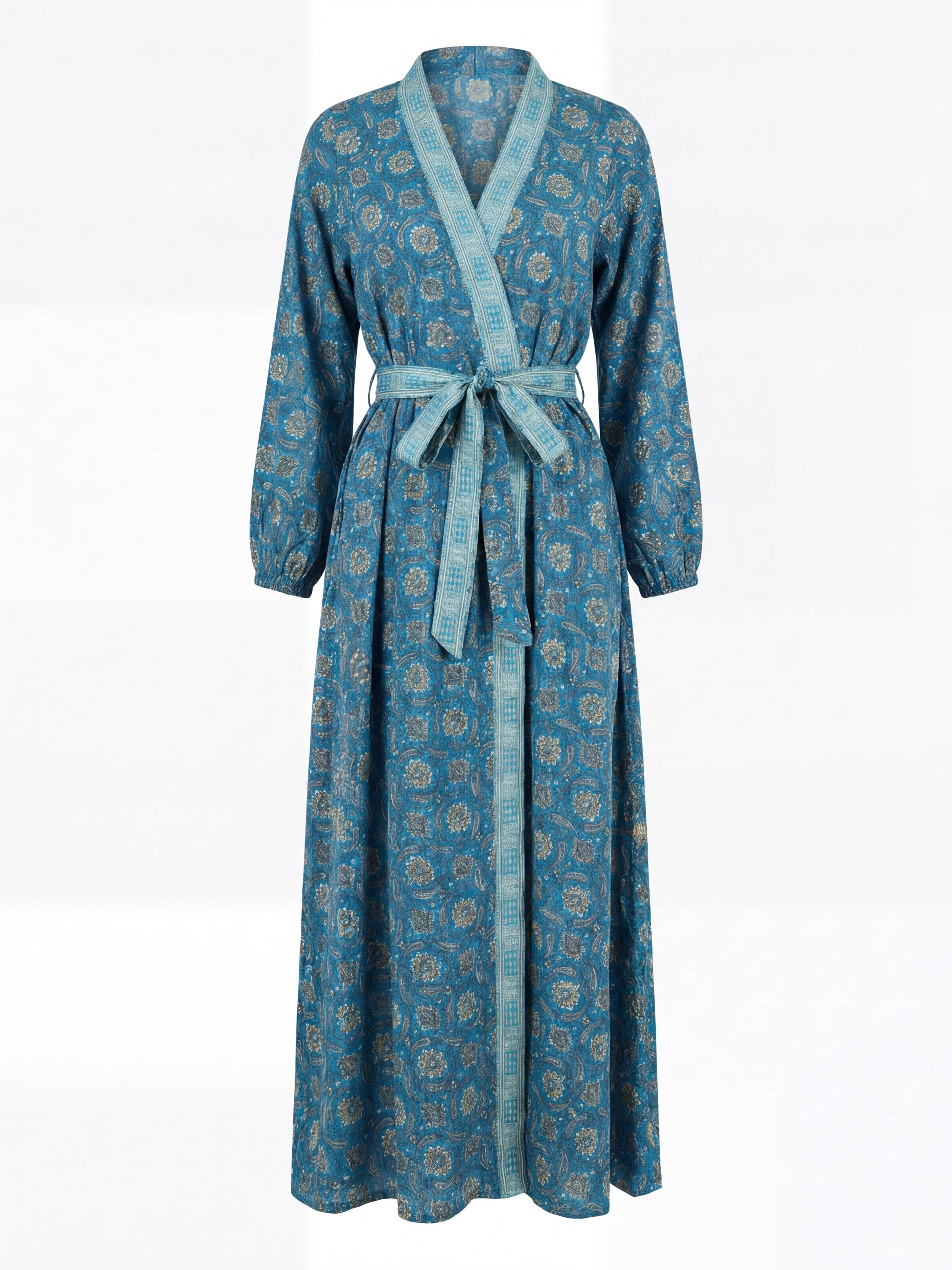 Shop Karey Kimono 'Amara Kimono Dress'‌‌‌‌‌‌‌‌ in Blau: Vorderseite