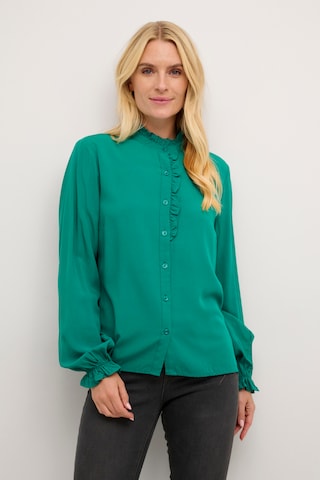 Cream Blouse 'Venea' in Green: front