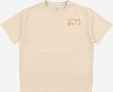 T-Shirt CONVERSE en beige : devant