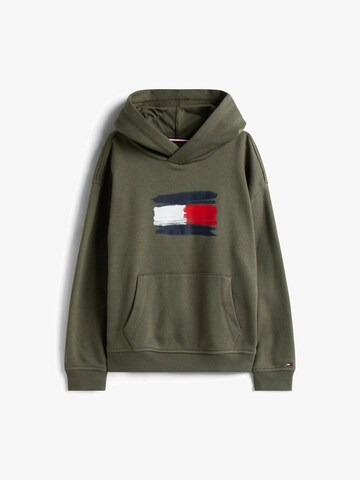 TOMMY HILFIGER Sweatshirt 'TOMMY HILFIGER FLAG' in Grün: Vorderseite
