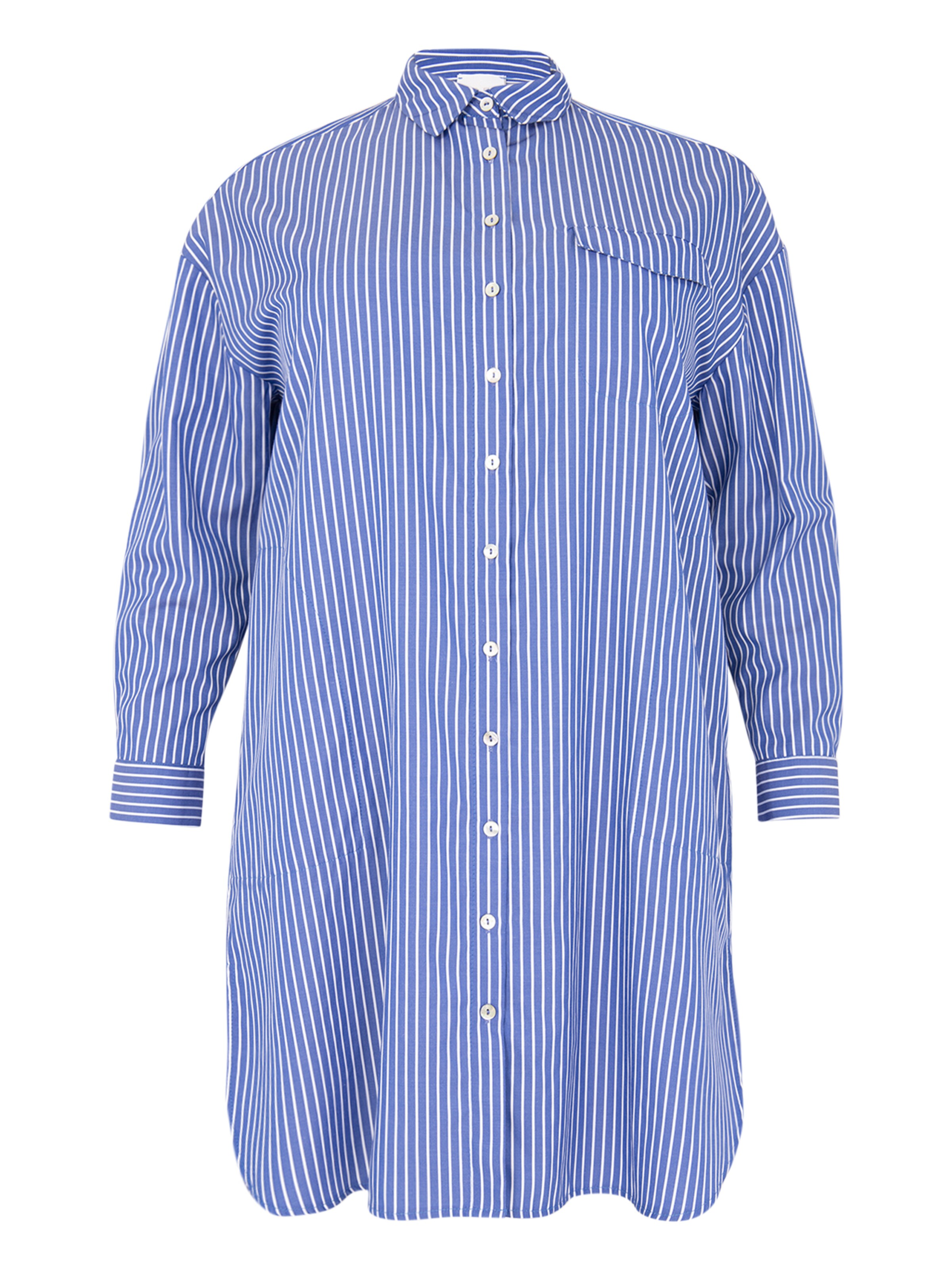 YOEK Shirt dress in Blue: front