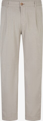 JOOP! Tapered Pleat-Front Pants 'Lester' in Beige: front