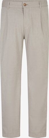 JOOP! Tapered Pleat-Front Pants 'Lester' in Beige: front