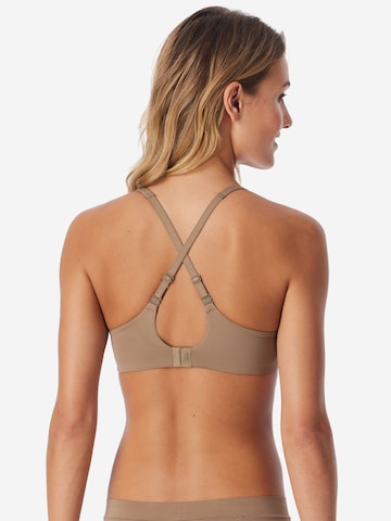 SCHIESSER T-shirt BH ' Unique Micro Padded ' in Bruin