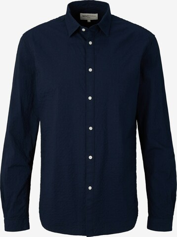 TOM TAILOR DENIM - Regular Fit Camisa em azul: frente