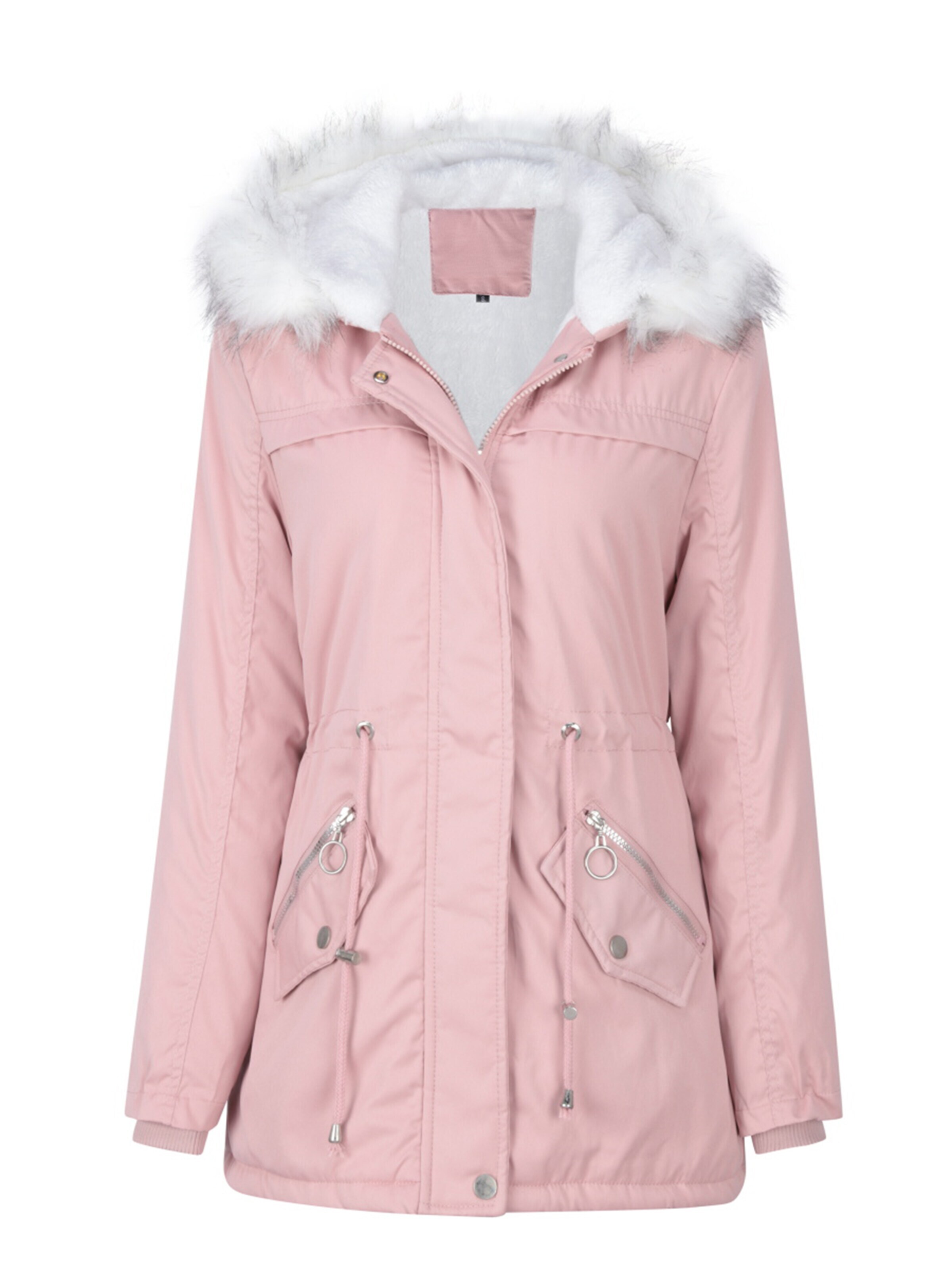 YOUTHUP Winter Jacket in Pink: front